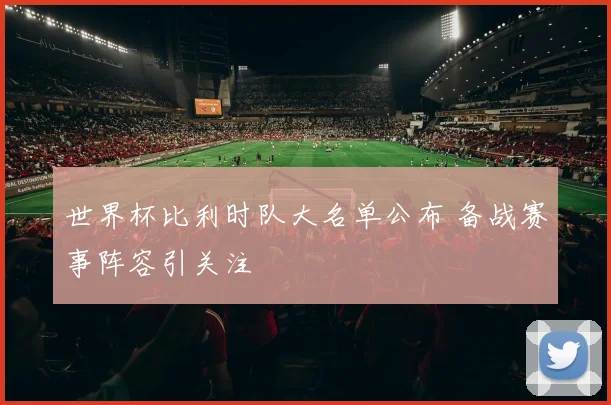世界杯比利时队大名单公布 备战赛事阵容引关注